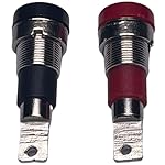 CESS-Black-and-Red-Banana-Female-Jack-Socket-4mm-Banana-Female-Connector-PanelChassis-Mount-Soldering-Type-10-Pack