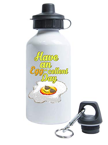 Atprints Have an Eggcellent Day Pixel Art Egg Tourist Water Bottle Flask