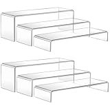 MerryNine présentoir en acrylique transparent , support multifonction en acrylique transparent pour cupcakes, cosmétiques, objets de collection (RectangulaireXL)