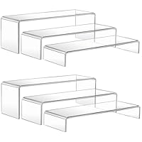 MerryNine Acryl Abstandshalter für Display, transparenter Ständer für Cupcakes, Funko Pop Figuren, Kosmetik, Sammlerstücke Display (RectangleXL)