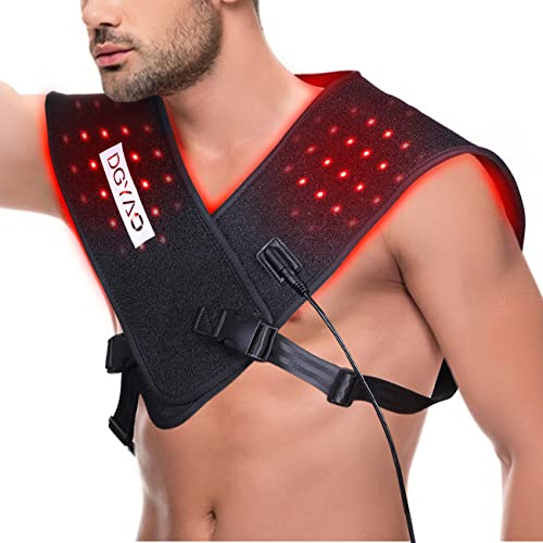 Dgyao New Shoulder Pain Relief Wrap Red Light & Infrared Light Therapy Flexible Wearable Deep Therapy Pad For Shoulder Chest #TOP7
