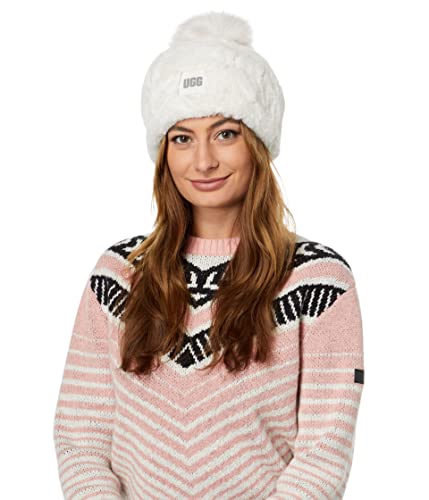 UGG Frauen Kunstpelz Beanie mit Pom, Nimbus, Einheitsgröße