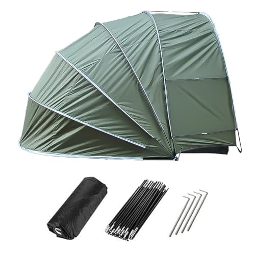 Fxiaobin Garage Moto Appeso 2 in 1 Copertura Biciclette da Esterno con Doppie Porte per 2-5 Biciclette Carport Auto Carport Auto,Green