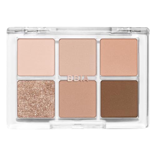 BBIA Ready To Wear Eye Palette - Ultimate Eyeshadow Palette, Blendable Shades, Soft Texture & Shimmer Finish, Gorgeous Pearls, Daily Eye Shadow Colors, Vegan, Korea Eye Makeup (02 MOOD BLUSH)