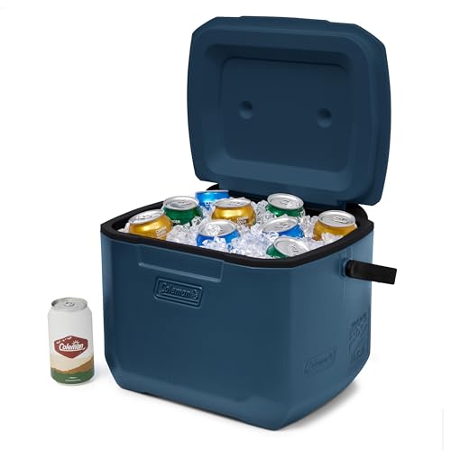 Coleman Chiller 16qt Portable Cooler with Ice Retention and 2-Way Heavy Duty Handles, Leak Resistant, Great for Camping, Concerts, Sports, and More, Sapphire