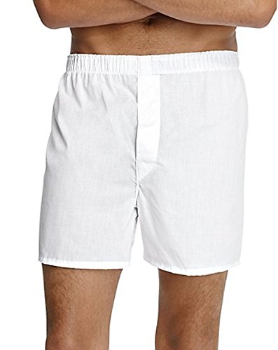Hanes TAGLESS Men s Full-Cut Boxer with Comfort Waistband, Pack Of 4, White, L