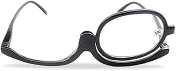 Amazon.co.jp: メイクアップ 折りたたみ メガネ 単レンズ 回転メガネ