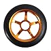 100mm Pro Scooter Wheels with Aluminum Alloy for CNC Machined Hub and High Elasticity Polyurethane Tires, Wear Resistant for Professional Scooters, Includes Bearings(Yellow and Black)