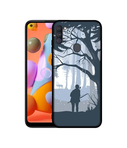 Image of Hunter Design Premium 2D Printed Metal Back Case Cover for Samsung Galaxy A11 4G / M11 4G