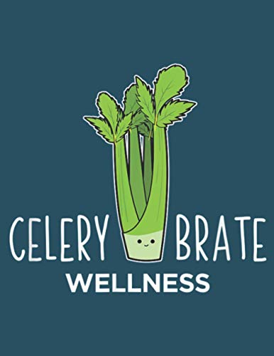 Celerybrate Wellness Cute Vegetable Puns: Perfect Study Notebook, 8.5 x 11 inches