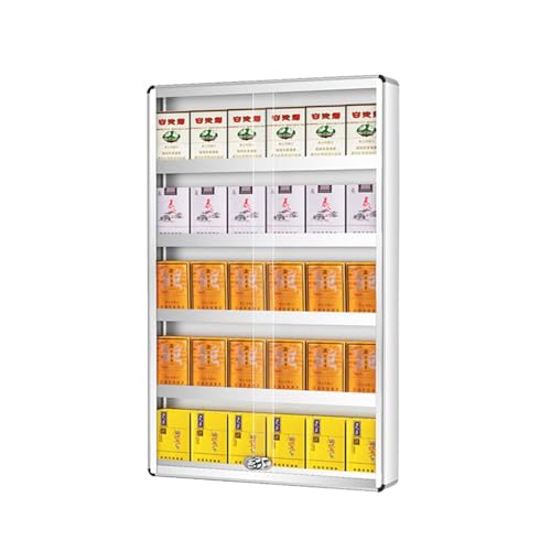 XPLKQXE Cigarette Display Case, Cigarette Retail Cabinet Organizer, Acrylic Cigarette Shelf, Cigarette Retail Display Rack, Cigarette Storage Holder Stand (Color : Thickness 2.6in, Size : 31.5x39.4i