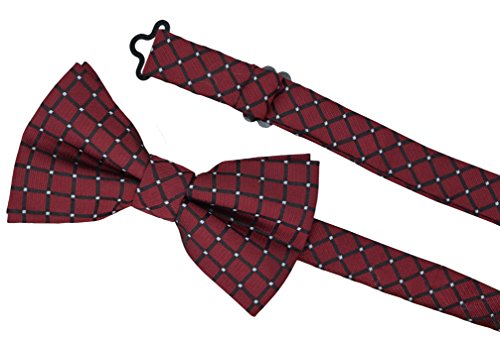 Image of Bow Tie for Men & Boys, Pre-Tied Bowtie Adjustable 9-18in, for Formal Tuxedo, Prom Party, Wedding