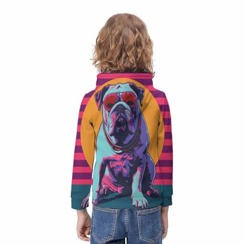Sweat à capuche imprimé 3D original pull d'hiver stretch pour ado