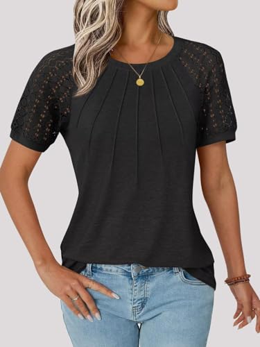 3 Pack Women's Clothing Summer Tops Blouses Dressy Casual T Shirts, Short Sleeve Clothes 2025 Trendy Outfits4