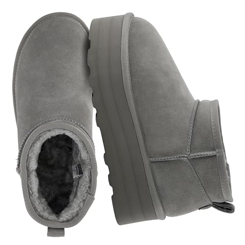CUSHIONAIRE Hippy Women’s Platform Ankle Boots – Genuine Suede, Faux