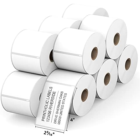 Printholic Compatible Direct Thermal Labels Replacement for DYMO 30256 (2-5/16" x 4") 12 Rolls Shipping Labels - Use with Labelwriter 450, 450 Turbo, 4XL, Rollo & Zebra Printers - 300 Labels/Roll Cover