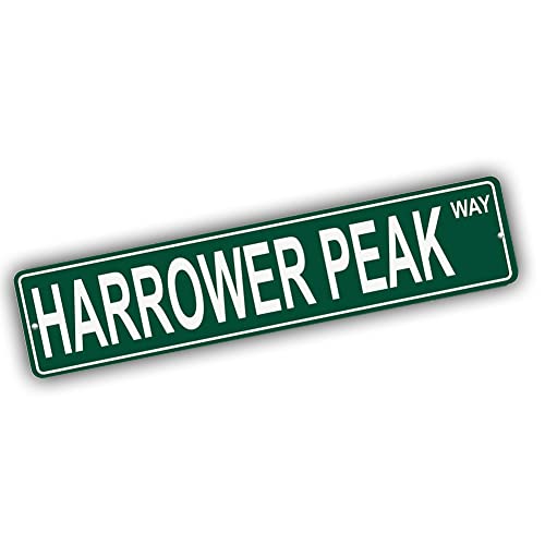 Brotherhood Aluminum Street Sign for Harrower Peak - Wyoming Man Cave Decor