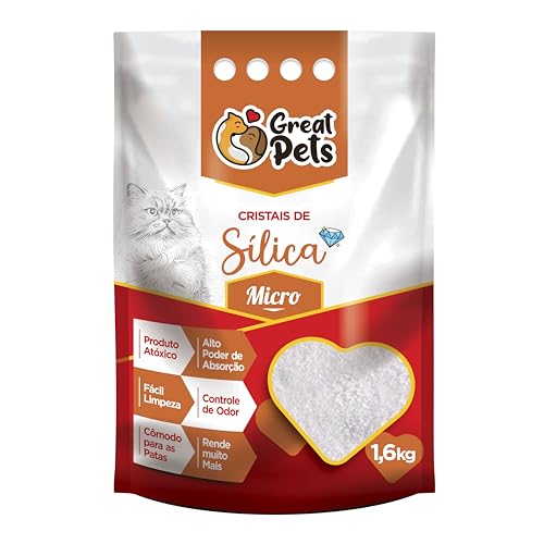 Great Pets Areia Higienica Cristais de Silica Fina 1,6kg