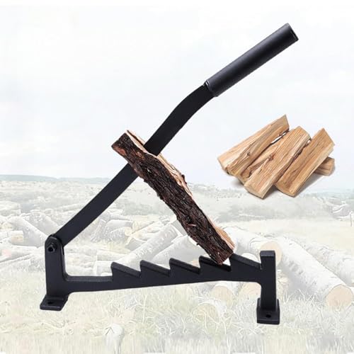 HWYYLXS Hendedor De LeñA De Montaje En Pared, Hendedor De Astillas De Montaje En Pared, Hendedor Manual Y PortáTil De LeñA Y Astillas con Anillo De Seguridad, para Uso En Interiores Y Exteriores