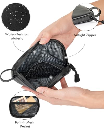 SafeDelux Smell Proof Bag, 6.7"x4.7" Smell Proof Container with Activated Carbon Fiber Liner, Odorless Airtight Travel Organizer & Stylish Gifts for Women - Image 7
