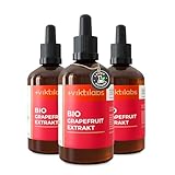 Bio Grapefruitextrakt Tropfen - Mit natürlichen Bioflavonoiden aus Schale & Kernen - Hochdosiert & rein pflanzlich - Süß-säuerlicher Geschmack - Ohne Zusätze (3er Pack)