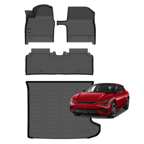 Jenofa-Floor Mats for Kia EV6 2025-2026 Cargo Mat Car Mats for EV6 All Weather Floor Liner Custom Fit Automotive Full Set Accessories