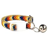 waaag Pet Collars Abstract Geometric Aztec Tribal Diamond Cat Collar, Safety Breakaway Cat Collar (Aztec Tribal, 6.5