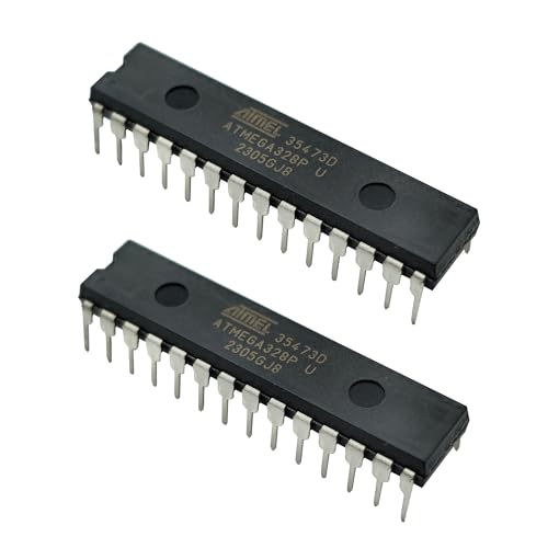 2 PCS ATmega328P-PU Microcontroller, 8-bit, with Bootloader Compatible with Arduino,DIP-28