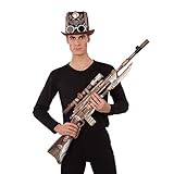 ACCESORIO UNISEX PARA ADULTOS Con una longitud de 108 cm, este fusil marrón de foam está diseñado para complementar disfraces de hombre o mujer, aportando un toque auténtico y llamativo a cualquier caracterización.