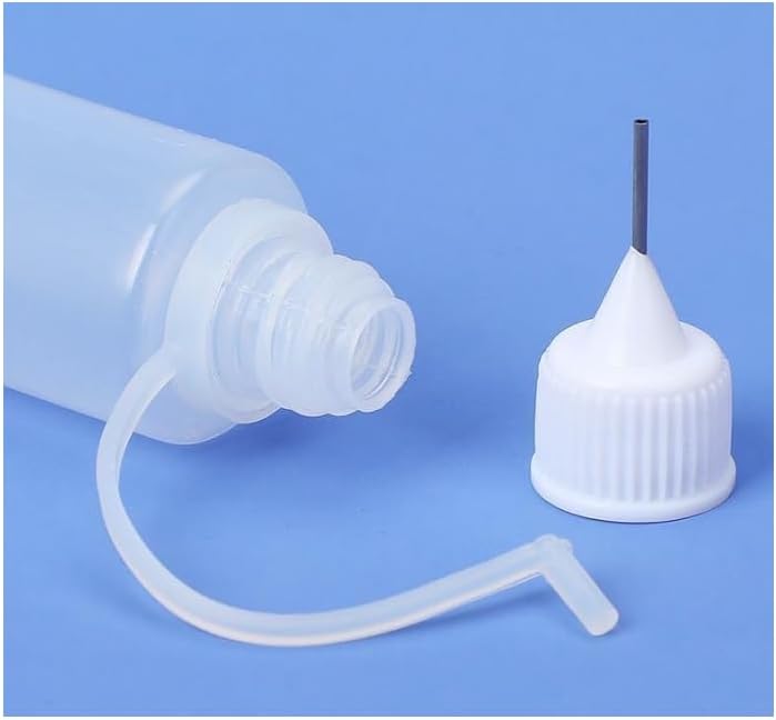 5 PCS Precision Tip Applicator Bottle,1 Ounce/ 30 ml Empty Applicator Glue Oiler Squeeze Bottle for Paper Quilling Gluing Art Craft DIY Projects (Random color)