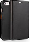 ADAARA Wallet Case for iPhone SE 2022/SE 2020/8/7, Genuine Cowhide Leather Case 3 Card Slots and Kickstand Folio Flip Cover for iPhone 7/8/SE2/SE 3 (Color : Preto)