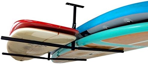 StoreYourBoard Double SUP & Surf Ceiling Storage Rack, Hi Port 2 Overhead Hanger Mount, Home & Garage (X-Large (30" Arms))