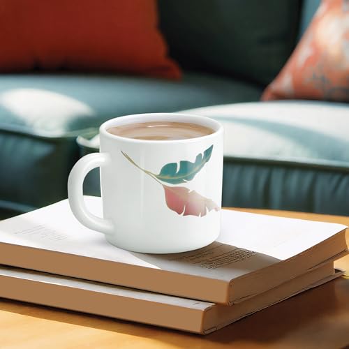 Image of Treo By Milton Opalware Amara 18 Palma Cup Set | Microwave & Dishwasher Safe | Bone-Ash Free | Tempered Toughness | Set of 6, 180 ml Each | White | Mug Set for Tea, Coffee, Daily Use & Gifting