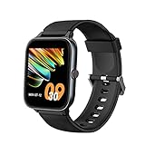 IOWODO Smartwatch, Reloj Inteligente Hombre Mujer con 1.5" Táctil Completa 5ATM para Pulsómetro, Monitor de Sueño,Podómetro, Modo de Natación, Pulsera de Actividad Inteligente para Android iOS