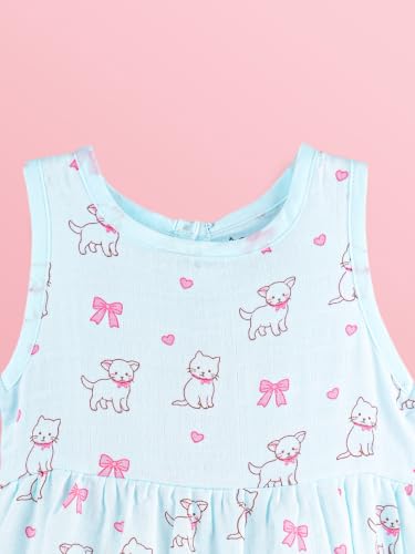 Image of Kidbea Bamboo Cotton Baby Girl Dress, Sleeveless Casual Wear Girls Frock