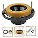 PartyKindom 1 Set Toilet Flange Wax Ring for Bathroom Toilet Bowl Gasket Sealing Kit with Installation Tools