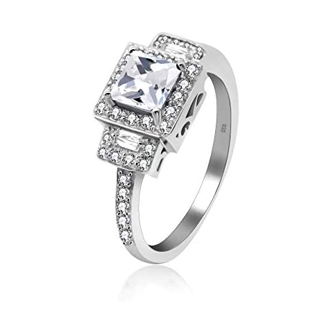 Uloveido 925 Sterling Silver Cross Engagement Ring Cover
