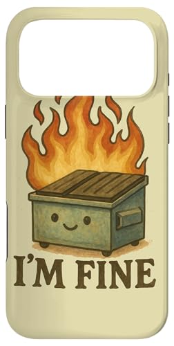 I'm Fine Dumpster Fire A[g[N 킢ݔ t@C[A[g X}zP[X iPhone 17 Pro Max p