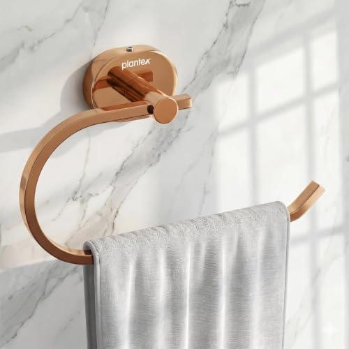 Image of Plantex Towel Ring for Bathroom /J4 Stainless Steel Towel Hanger /Napkin Holder for Wash Basin /Bathroom Accessories - Pack of 1 (Rose Gold)