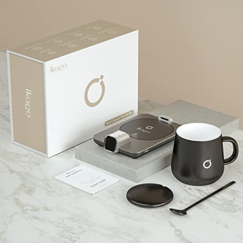Ikago Smart Temp Control Coffee Mug Warmer Set, Best Birthday Gifts For Women&Men, Gift For Mother's&Father's Day/Birthday/Office Desk #TOP5