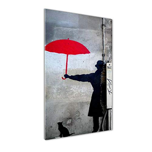 Tulup - Impression sur Verre Acrylique - 70x140 - Image sur Plexiglas - Déco Mural derrière Le Plastique - Tableaux pour la Mur - Mural Art - Décoration - Art: Moderne et Classique - Rouge - Mural