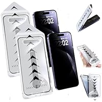 Ecran Protection Iphone 15 BIESHKJ 2+ 2Pack Pour IPhone 15 De Protection Verre Verre Trempé Iphone 16 Pro