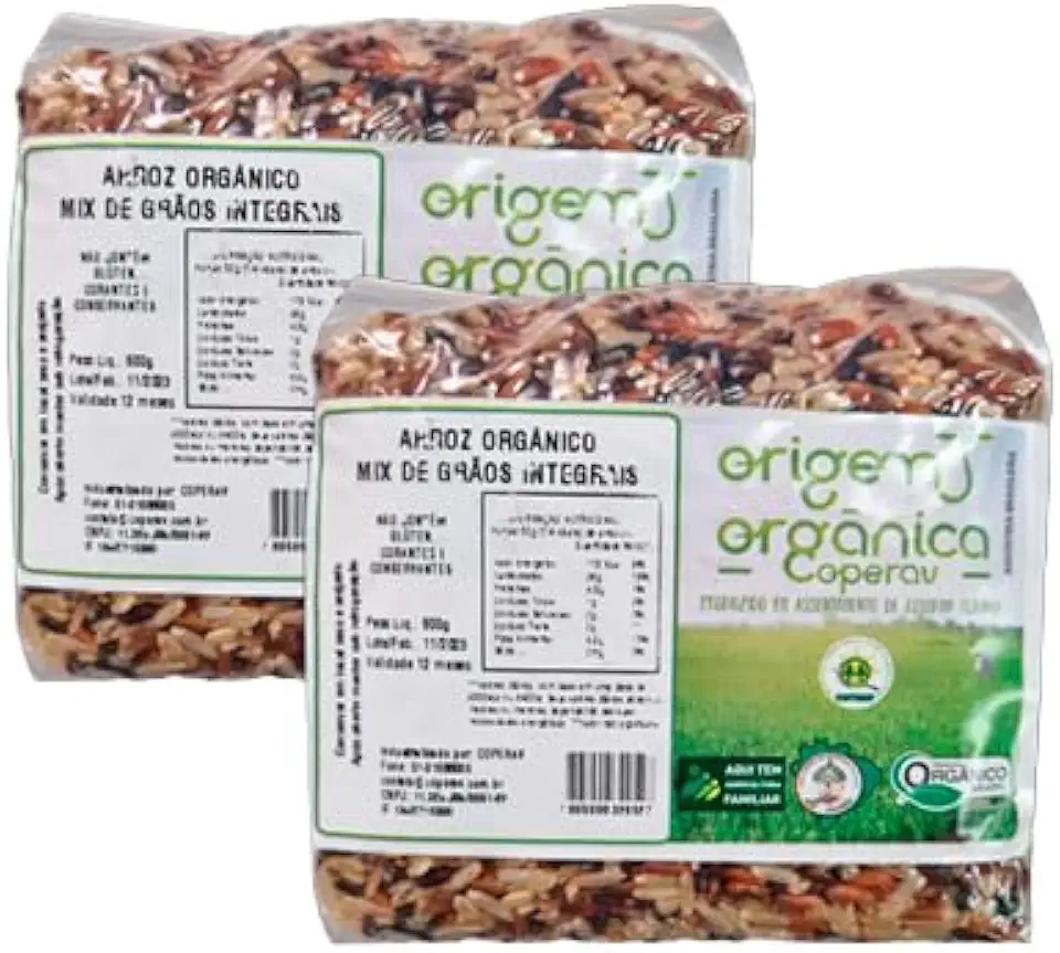 Kit 2X: Arroz Riz Assemblage (Vermelho, Preto e Agulha Integral) Origem Orgânica 500g