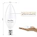 Ascher E12 LED Candelabra Light Bulbs, 5W, Equivalent 60W Incandescent Bulb, 550 Lumens, Daylight White 5000K, Candelabra Base, Non-dimmable, Chandelier Bulb, Pack of 5
