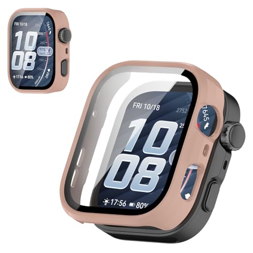 For HUAWEI Watch Fit 5 Pro �P�[�X �t�B����+PC�t���[�� ��̌^ �ی�J�o�[ �K���X�t�B���� ��̌^ �h�� �h�o�yHUKWIMO�z 3D�S�ʕی� �w��h�~ HD�����ߗ� ���ɋ��� �C�A�[�� �ɔ� �������� ���˒ጸ (�t���X�g�s