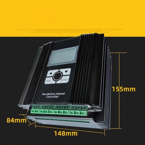 Kit generatore eolico domestico, 1500 W, 5 pale, 12/24/48 V, regolatore di carica ibrido eolico-solare per sistemi di energia rinnovabile marini off-grid.