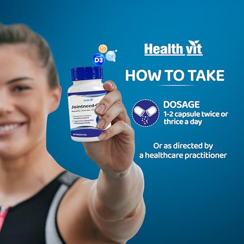 Healthvit Jointneed-GCM with Glucosamine, Magnesium, Chondroitin, Calcium & Vitamin D Ideal for Bone, Muscle Health & Joint Support of Men & Women - Tablets 60 Count
