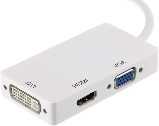 ZUYO 3 in 1 Mini Display Port Converter Mini Displayport to DVI/VGA Adapter for Mac MacBook Air Thunderbolt DP to HDMI Compatible with DP V1.1 Version