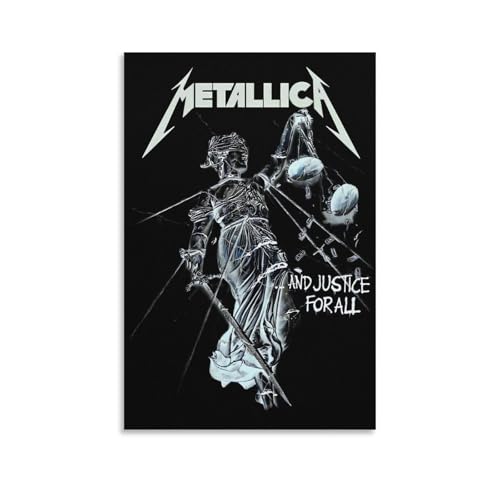 TMUVORSEL Metallica Poster Metallica Vintage Band Music Art Poster Metallica - Póster musical decorativo en lienzo para pared, sala de estar, dormitorio, pintura de 40 x 60 cm