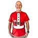 DirtyRagz Men's Santa Claus Shirt Costume Suit T-Shirt